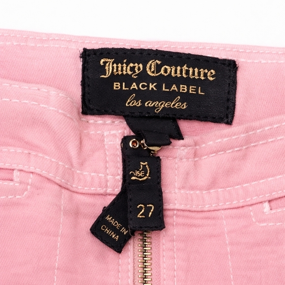 Juicy Couture Black Label Pink Denim Jeans Pants Size 27  Barbiecore Y2K Luxury - Picture 8 of 11